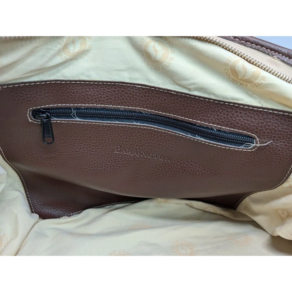 Barrington Captains Duffel Bag Brown Vegan Leather Silver Creek Country Club